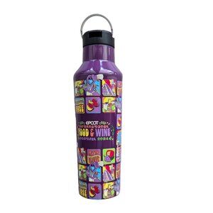 Disney 2024 Epcot Food & Wine Festival Figment Corkcicle Water Bottle
